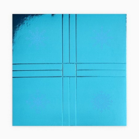Box for musser cakes "Blue", 17.8 x 17.8 x 6.5 cm, New Year-6