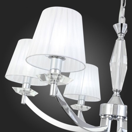 Suspension lamp ST LUCE. SL1756.103.06. Bello. 6x40 watts, E14, 78x78x35 cm, chromium color-7