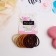 Hair elastic band "Tofi" (set 20 pcs) 3.5 cm, brown