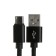 Type- C cable - usb, 2.1 a, nylon braid, 1 meter, black