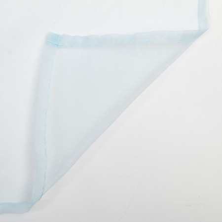 Tulle curtain 145x260 cm, organza, blue color, on a curtain tape, 100% polyester-4