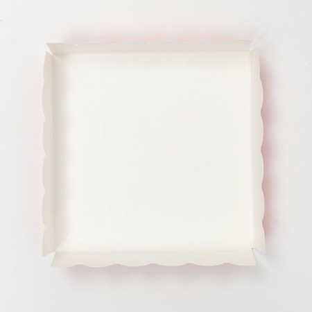 Box for cookies with PVC lid, pink, 12 x 12 x 3 cm-2