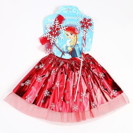 Carnival set "Snowflakes", 3 objects: rim, skirt, rod
