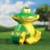 Garden figure "Frog Smile" Green, 30cm