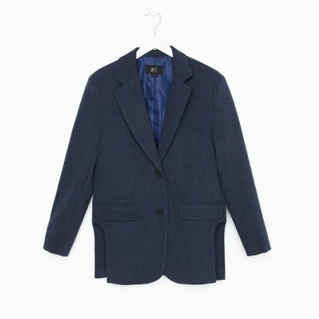 Women's jacket with side cuts MIST Size 52-54, blue color-6