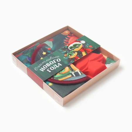 Set of Gift Ethel "Happy Year": a towel 40x70 cm, a baking form, grabbed 1041983-10