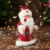 Santa Claus "In a patterned fur coat with a flashlight" 19 cm, red