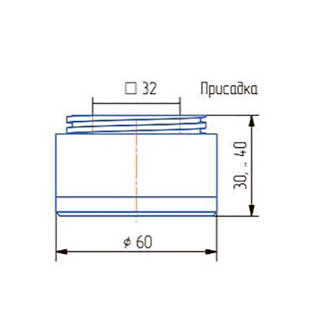 Support is adjustable, round OP 30-K, H = 30 mm-1