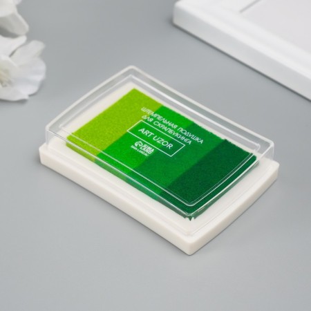 Stamping pillow 4 colors "Green Palette" 7.8x5.5x1.8 cm-1
