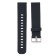 20 mm watch strap, with quick-detachable studs, silicone, L-21.5 cm, black
