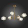 Ceiling EVOLUCE lamp. Sle205202-06. Terramo. 6x60 watts, E27, 100x100x59.5 cm, brass color
