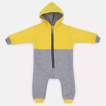 Combineson children's insulated tops "Capitane", height 86 cm, color gray/yellow-6