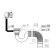 Siphon Viant Viant “Prof”, semi-automatic drain, flow type, corrugation d = 40-40/50, L600 mm