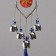 Wind Music Metal from the evil eye "Goddess Lakshmi" 5 bells 36 cm