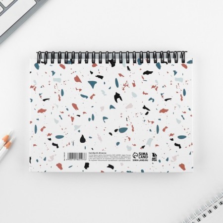Sketchbook in a solid cover on the crest A5, 80 liters. 100 g/m "Marble"-6