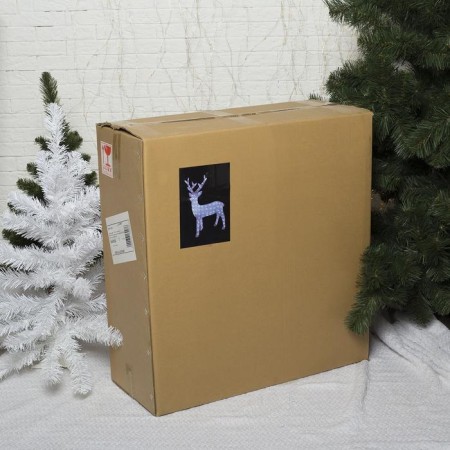 LED figure "Deer" 60 × 100 × 35 cm, acrylic, 144 LED, 8 modes, 24 V, glow of white-5