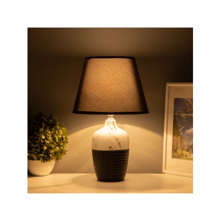 Table lamp "Strict lines" 1x40W E27 black/white 25x25x40cm-1