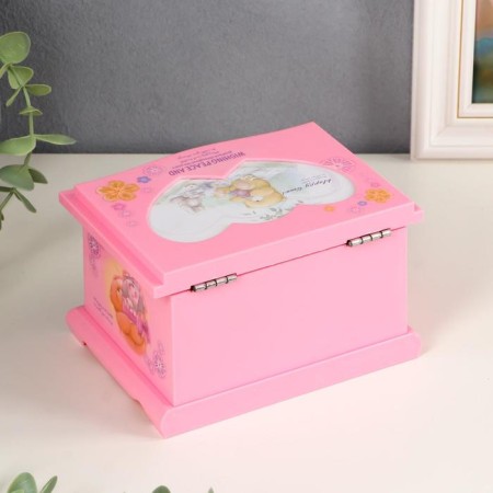 Musical box "Nap pink bear" 14.5x9x10.8 cm-1