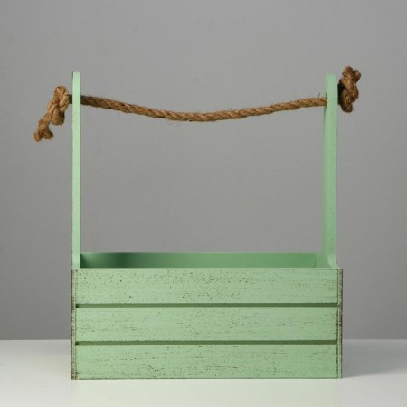 Kashpo wooden 25.5 × 15 × 30 cm "Provence", pen Kanat, Green-2
