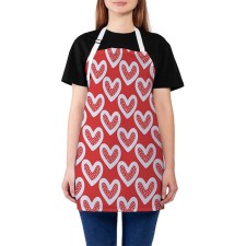 Apron kitchen with a “white heart” photo print, adjustable, size OS