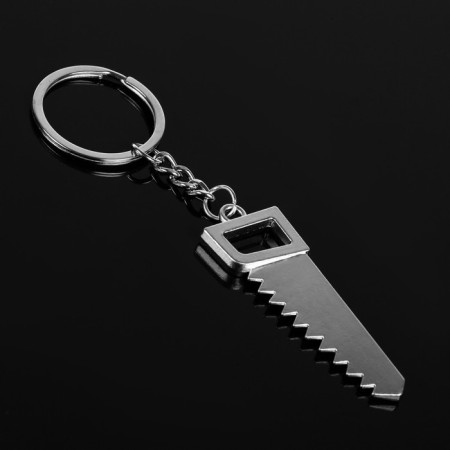 Cartage keychain, "wood hacksaw"-1