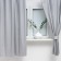 Curtains for the kitchen Ethel "Stars" 149x180 cm - 2 pcs, grabbing - 2 pcs, 80% HL, 20% PE