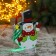 Christmas tree decoration "Snowman with a Christmas tree" 12x17 cm