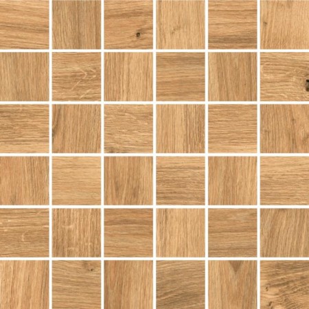 Floor mosaic tile Woodhouse brown 30x30 cm