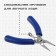 Long -folded towers for electronics, mini tundra, stainless steel. Steel, anti -slip handles, 90 mm