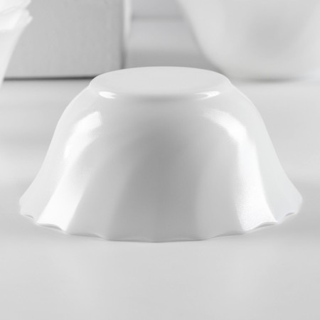 Set of salad bowls Luminarc Trianon, 320 ml, D = 12 cm, glass ceramics, 6 pcs, white color-3