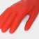 Gloves of household latex shares, size S, long cuffs, red color