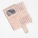 Women's wallet on the button, beige color