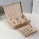Casket to the leatherette for jewelry "Queen" Light gold 18x27x9 cm