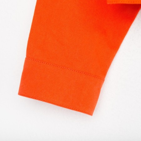 Shirt for a girl denim, shortened kaftan, size 38 (146-152 cm), Orange color-8