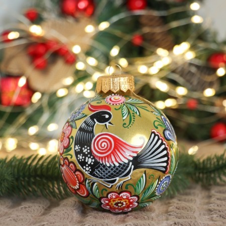 A set of 2 Christmas balls 100 mm "Inspiration"-4