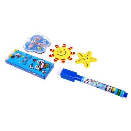 Drawing board is magnetic double -sided, under marker and chalk, sponge, chalk 3 pcs., Marker, magnets 2 pcs.-5