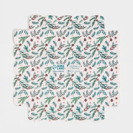 Box for confectionery products with PVC cover "Christmas tree", 15 x 15 x 3 cm, new year-7
