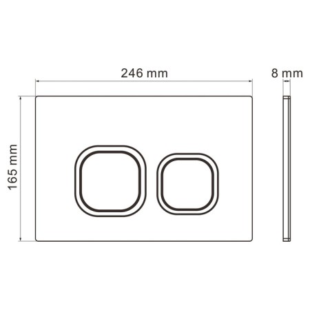 Washing button Wave A1, universal, plastic, white-1
