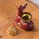 Kurilnitsa for incense powder and cones "deer", burgundy, 12.5x11.5 cm