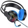 Hoco W105 headphones, game, overheads, microphone, USB + 3.5 mm, 2 m, blue