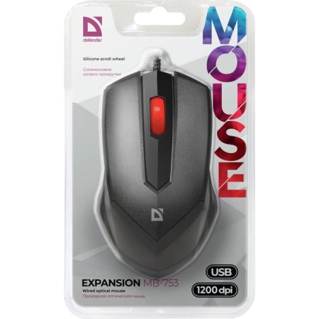Mouse Defender Expansion MB-753, wired, optical, 1200DPI, black-3