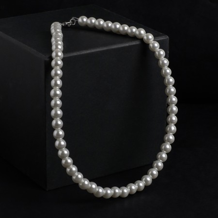 Pearl beads "Bride" ball No. 8, white color, l = 40 cm