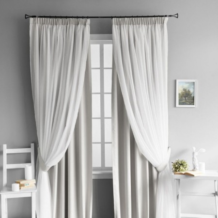 Set of curtains "Milli", size 2x140x270 cm, color gray color