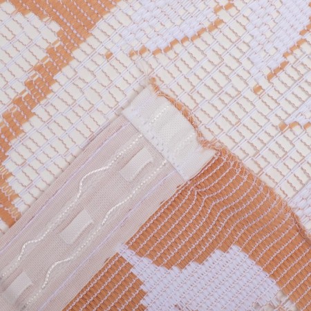 Tulle to the kitchen with a curtain tape, 250x160 cm beige color-3