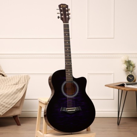 Acoustic guitar Music Life QD-H40Q-HW, purple