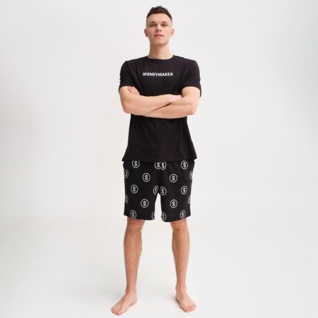 Pajama men's kaftan "moneymaker" size 54, black-3