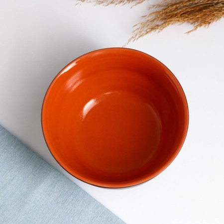 Vyatka salad bowl 0.8l, black amber-1