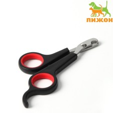 Coger scissors with an emphasis for a finger, a hole of 6 mm, black with red