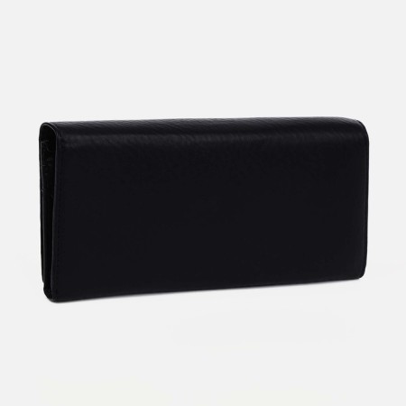 Women's wallet on magnets, black color-1