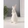 Souvenir Ceramics "White Rabbit with Pink Bantik" 6x6.5x16 cm